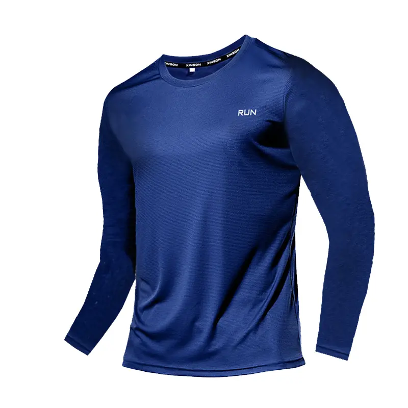 Summer Ice Silk Long Sleeve T-Shirt Men 2023 New Quick Dry Breathable Air Conditioning Outdoor Sun Protection Running Outer Wear - Image 12