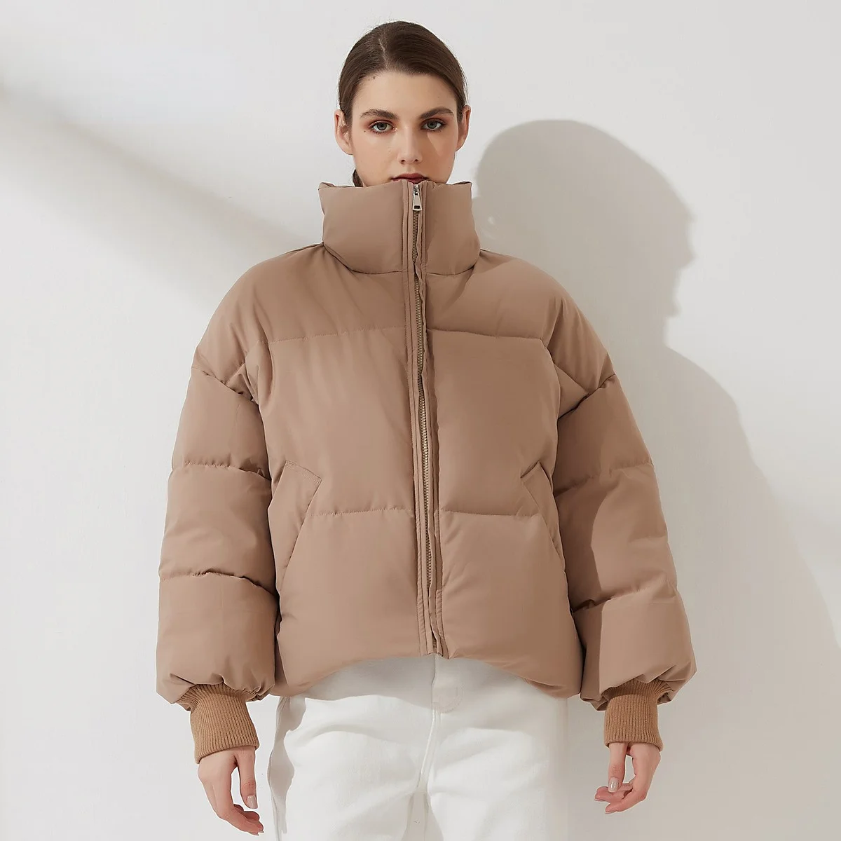 

2021 Fashion Women Thick Winter Parkas Casual Warm Cotton Jackets Coat Female Classic Zipper Outwear Autumn Street Wear