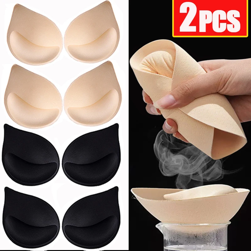 

1Pair Thickened Drop-shaped Women's Underwear Bra Pad Insert 3D Lift Gather Chest Sexy Fashion Bra Accessories Small Chest Pad