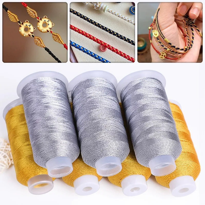 Metallic Silver and Gold Thread for Handmade Jewelry and DIY Crafts