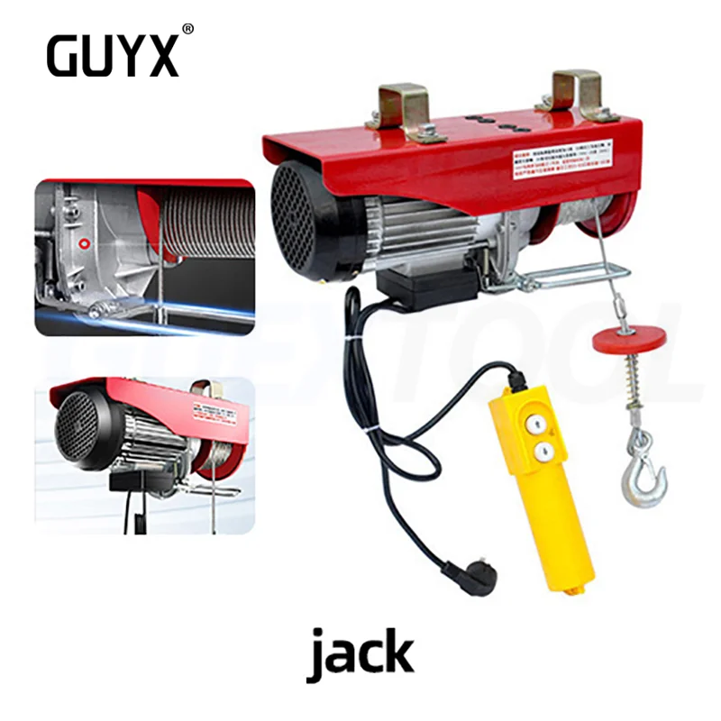 

220V Small Crane For Household Decoration Portable Winch Lifting Crane Steel Wire Alloy Load Bearing 200KG Micro Electric Hoist