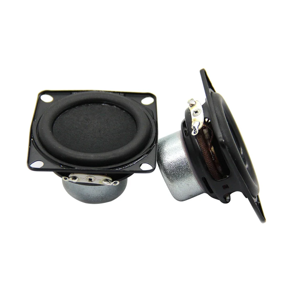 2 pcs Portable 2 Inch 4 Ohm 15W Speakers Full Range Mini 52MM Internal Sqaure Magnetic DIY Home Sound Theater Loudspeakers 5