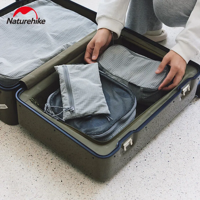Naturehike Travel Storage Bag Ultralight Nylon Toiletry Bag Clothes Cosmetics Storage Business Trip Outdoor Portable F/S/M/L cosmetics storage bag