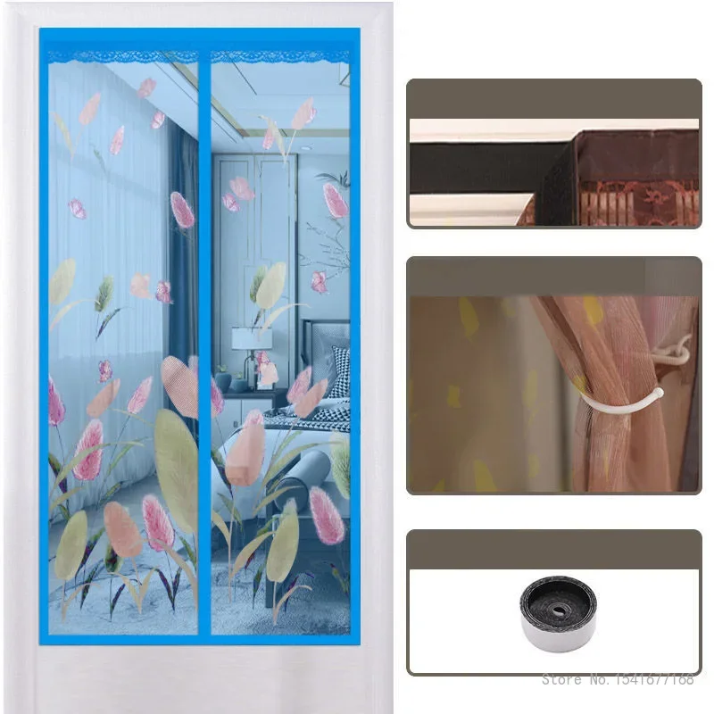 Creative Magnetic Screen Door Curtain, Anti Mosquito Net Insect Fly Bug Curtains Automatic Closing Mesh, Summer, Home Items, 1Pc