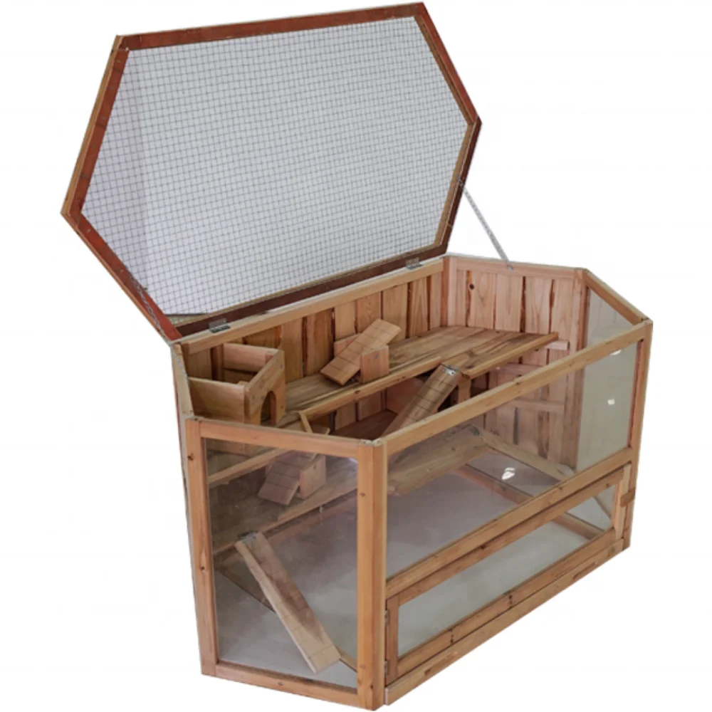 

Natural Wooden Large Pet Animal Rat Cage