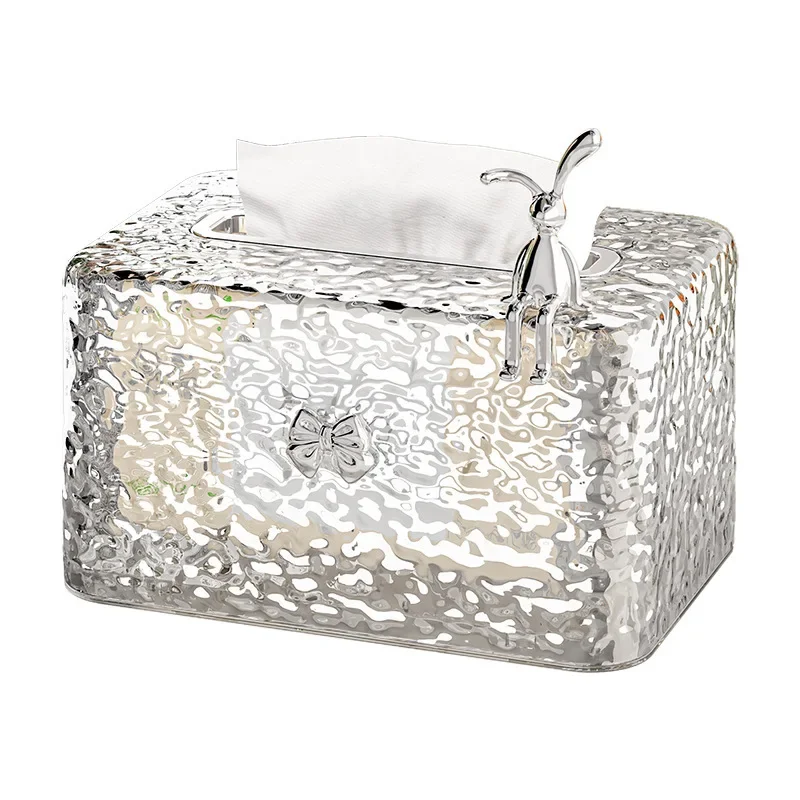 Tissue Box Household Glacier Pattern Living Room Bathroom Good-looking Light Luxury Paper Extraction Box 5