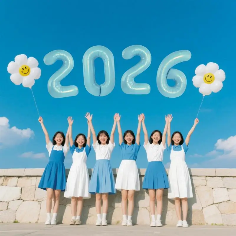 Navidad 2026 Foil Balloons for New Year's Eve Party,Christmas Home Decorations and Photo Booth Props Kit