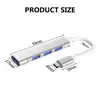 Universal 4 IN 1 USB-C HUB Aluminium Alloy High Speed Type-C Splitter Laptop PC OTG Adapter Computer For Xiaomi Accessories 6