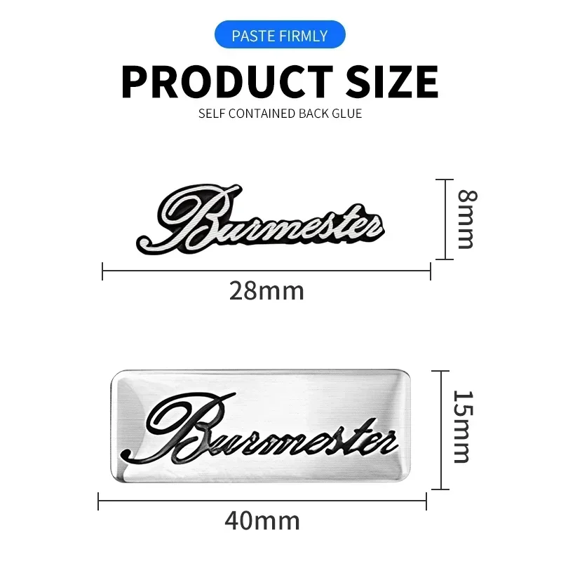 5pcs/10pcs 고품질 금속 Burmester 로고 자동차 하이파이 스피커 오디오 스피커 배지 스테레오 엠블럼 스티커 스타일링 액세서리