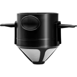 Compact Stainless Steel Coffee Dripper - Reusable Pour Over Brewer (1pcs)