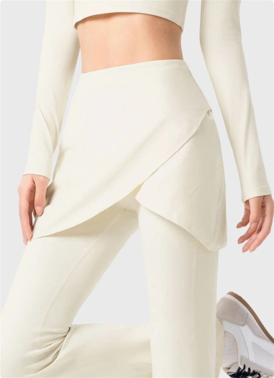Frauen Hohe Taille Ausgestelltes Yoga Hosen Bell-Bottom Erwachsene Leggings Gym Fitness Breite Bein Atmungsaktive Weiche Hosen Laufen Jogging Hosen – Detail 2