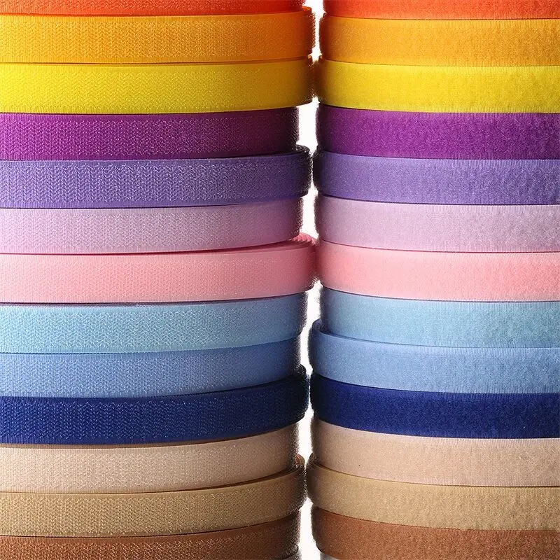 Colorful Non-adhesive Fastener Tape Reusable Hook and Loop Magic Nylon DIY Sewing Craft Accessory Supplies 5Meter/Pair 20mm Wide