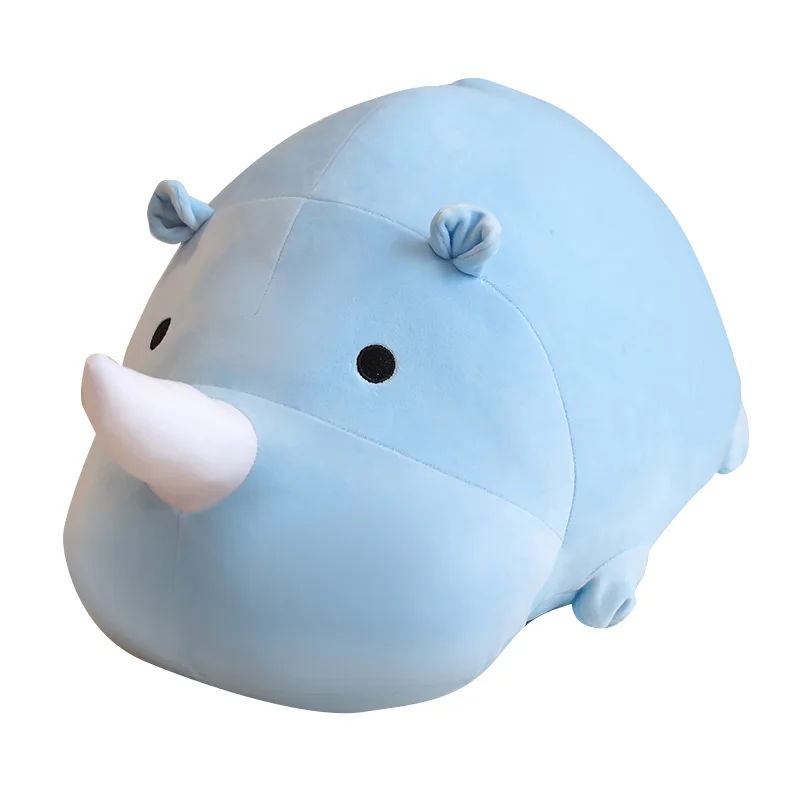 

Simulation Soft Rhinoceros Plush Toy Stuffed Wild Animal Blue Rhino Pillow Appease Doll Toys for Kids Girls Birthday Gifts Decor