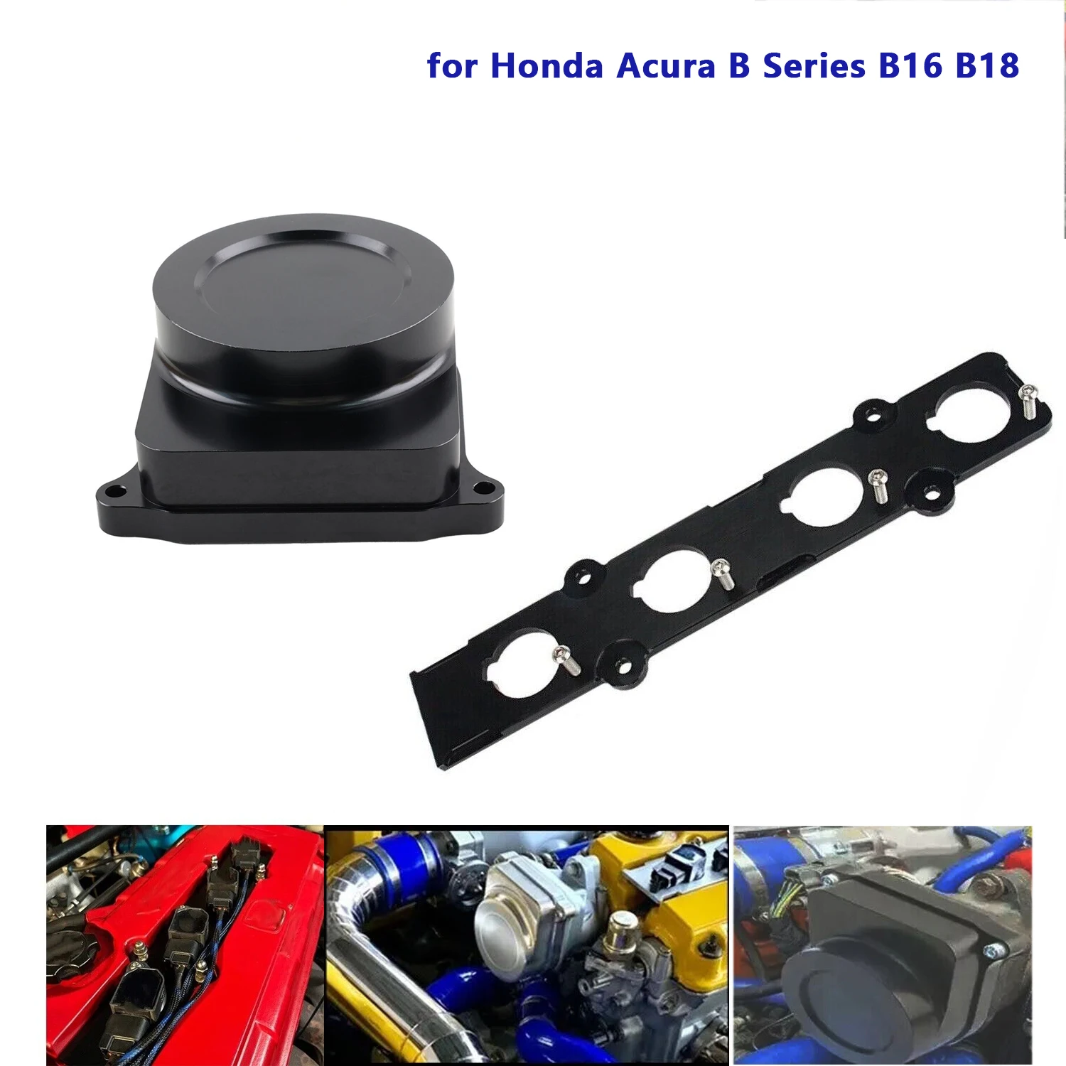 Racing Coil On Plug Adapter Plate Black B16 B18 Distributor Cap Delete for For Honda Acura B Series B18C GSR Integra DC2 Type R