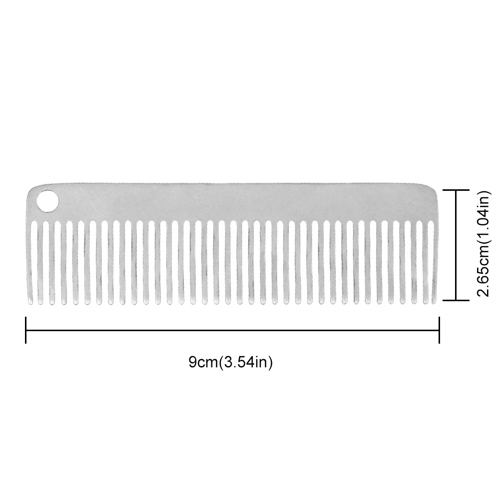 Titanium Comb Heat-Resistant Portable Camping Comb Pocket Titanium Comb Small Lightweight Comb Camping Accessories