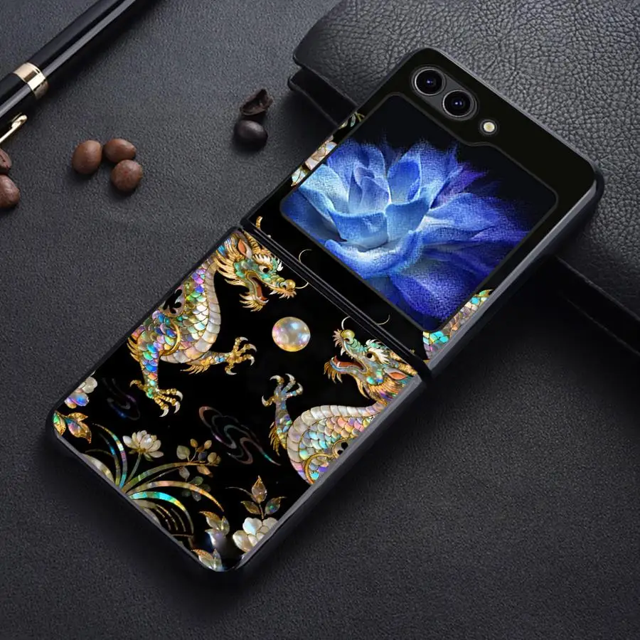 Double Dragon Pearl Art Phone Case