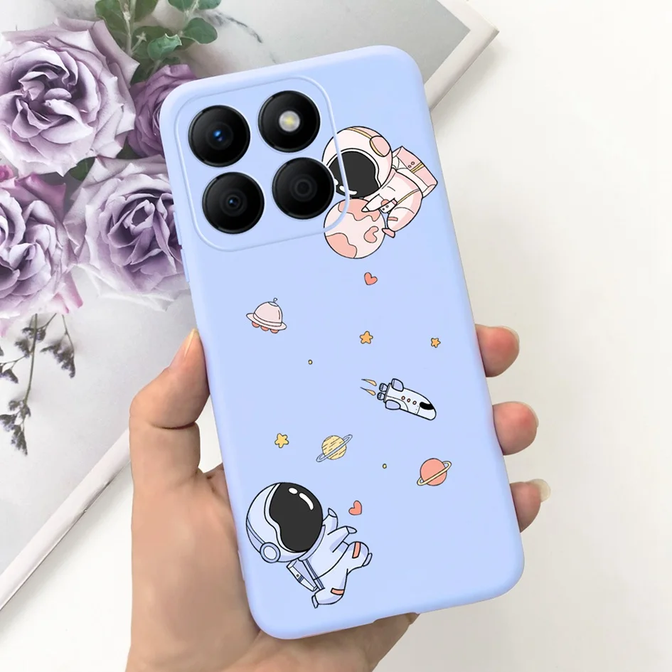 Stylish Floral Moon Soft Silicone Case - Artistic Back Cover