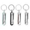 Macaroon Series Color Nail Clippers Ultra-thin Folding Portable Carbon Steel with Keychain Small Nail Clipper with Nail File 2
