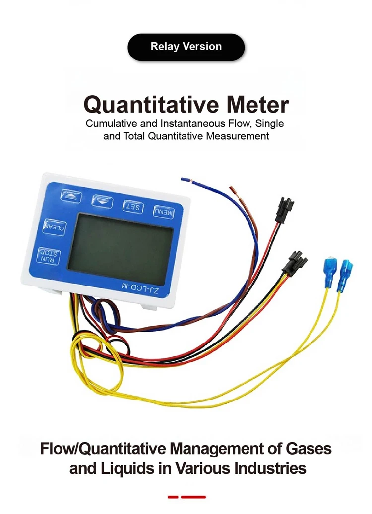 Automatic Flow Control Meter Set ZJ-LCD-M DN8-25 DC24V Liquid Filling Machine Fl