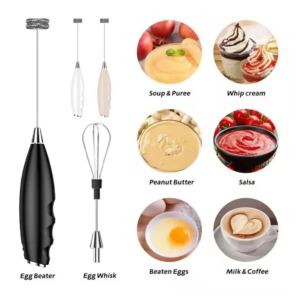 Description Picture 2 of itemMi Milk Frother Handheld Foam Maker For Latte Mini Whisk Coffee Cappuccino Frappe Matcha Hot Chocolate Egg Beater Drink Mixer