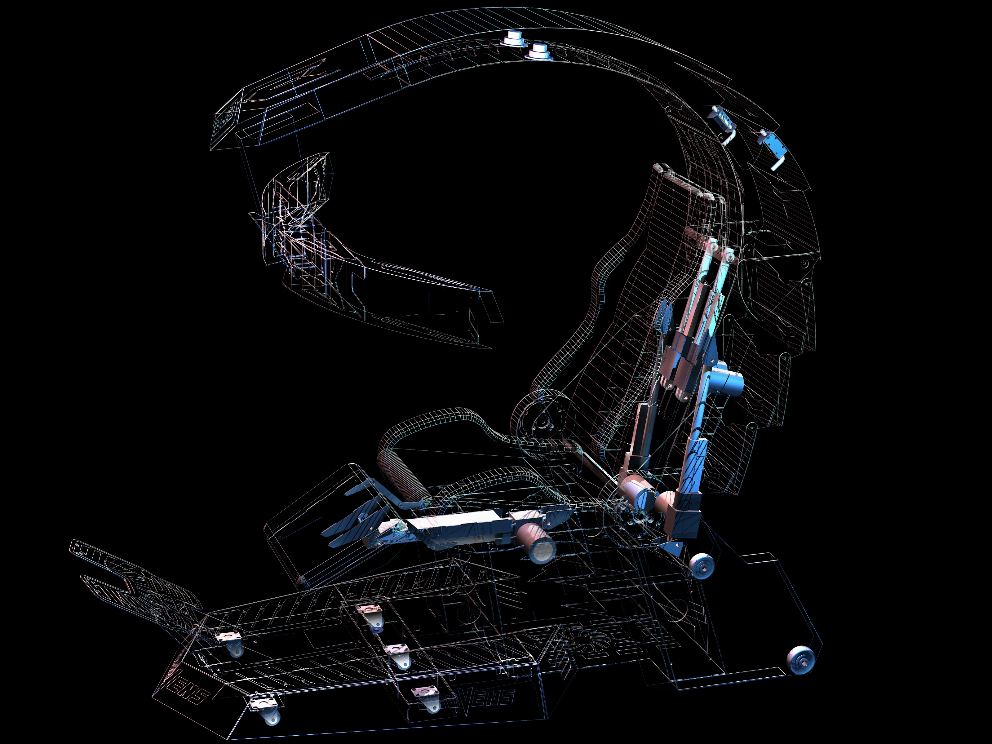 PC Gaming Chair Workstation J20 Veryon with Heat and Massage Cockpit As Predator
