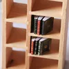 Dolls Furniture Mini Wooden Bookshelf Cabinet Rack Model for Barbie Doll 1:12 Miniature Dollhouse Decor Accessories Kids Toys 3