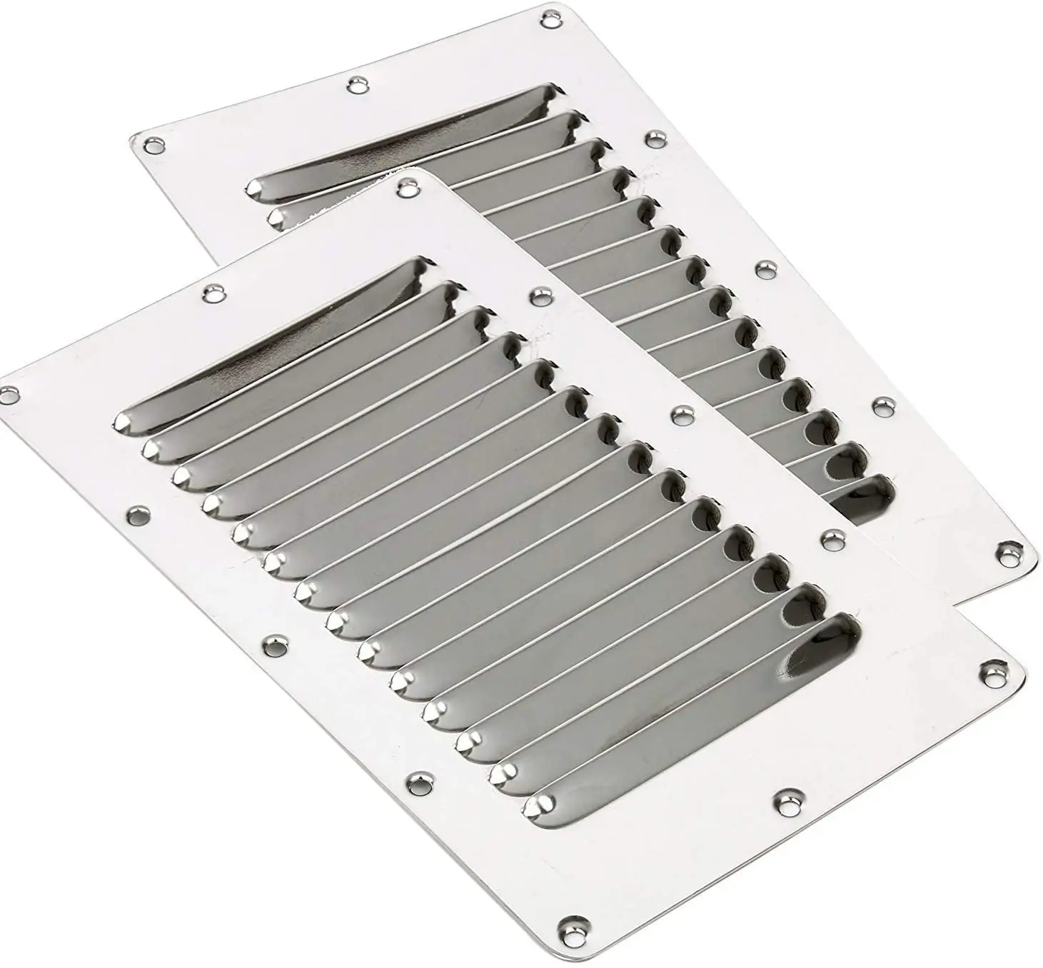 2PCS Boat Stainless Steel Vent Cover，Marine 13 Slots Louvered Ventilation 2pcs boat stainless steel vent cover，marine 13 slots louvered ventilation