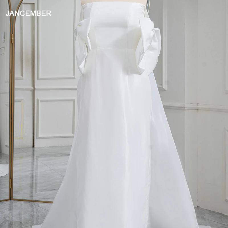 

Promotion First-rate Wedding Dresses For Women 2024 Bride A-line Strapless Court Train Vestidos De Novia QD06312