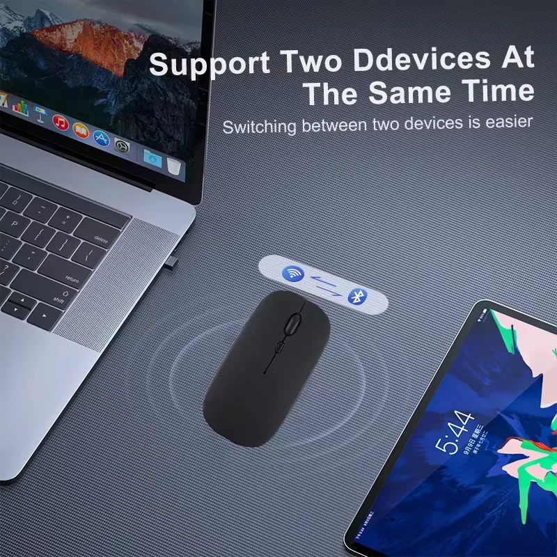 10-inch Wireless Backlit Bluetooth Keyboard and Mouse for Multi-Device Compatibility