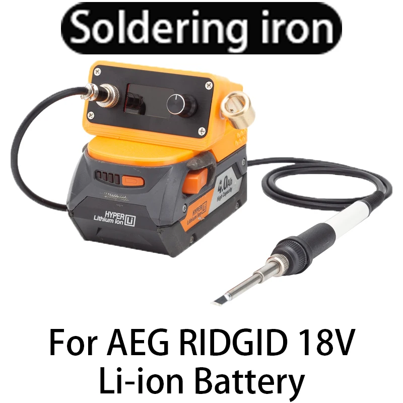 

T12 Soldering Iron Station for AED RIDGID 18V Li-ion Battery DIY Electric Digital Soldering Station for Repair Wire Soldering