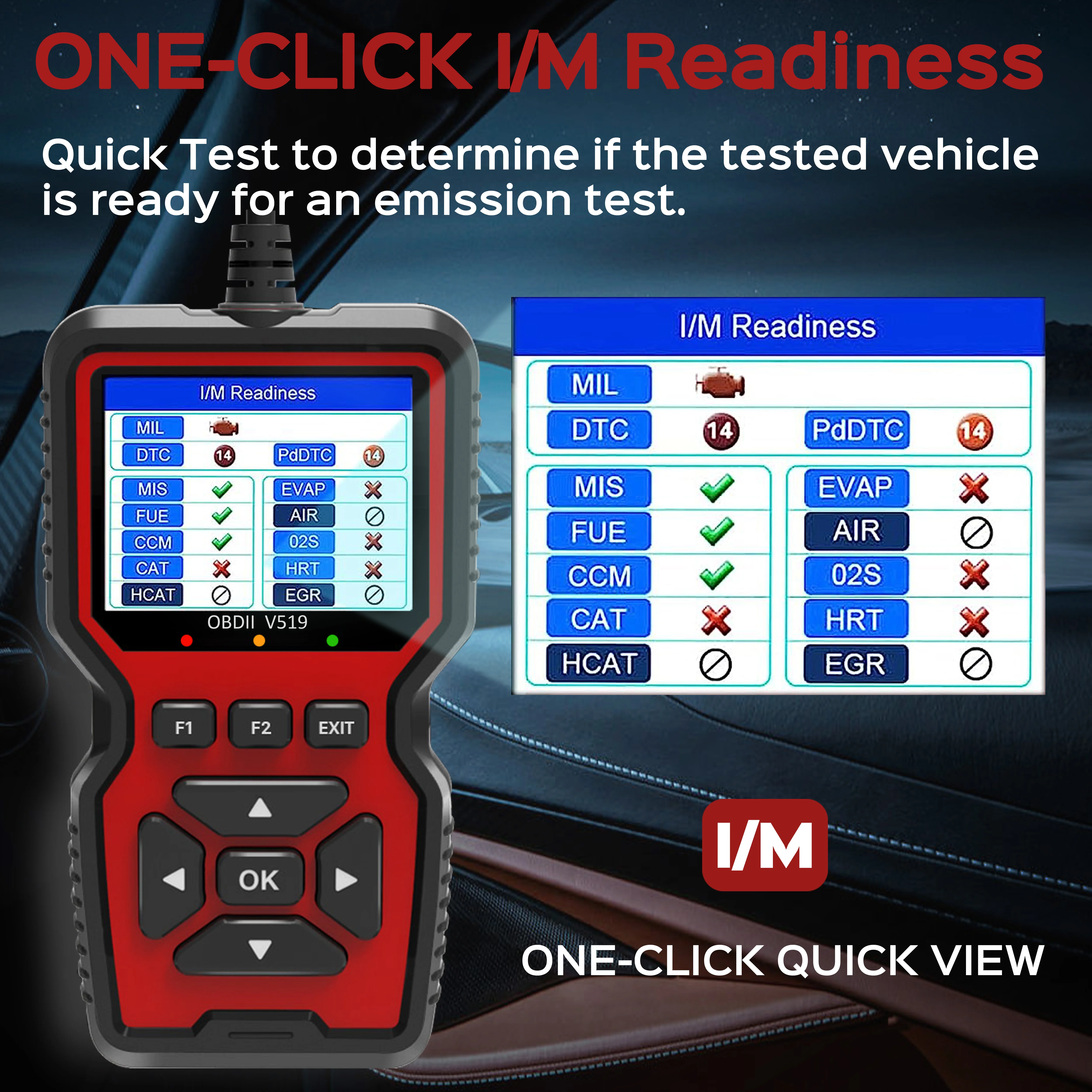 OBD2 Scanner Live Data Professional Mechanic OBDII Diagnostic Code Reader Tool for Check Engine Light 5