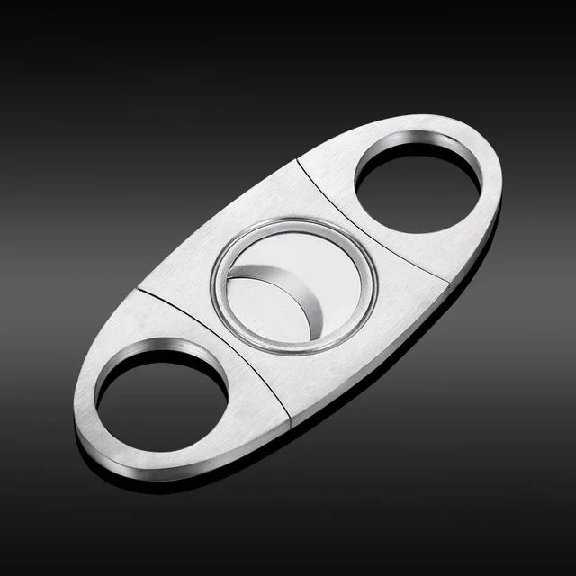 Stainless Steel Cigar Cutter Metal Classic Cutter Guillotine Cigar Scissors Gift Puncher Cutting Knife Cigar Accessory - Image 2