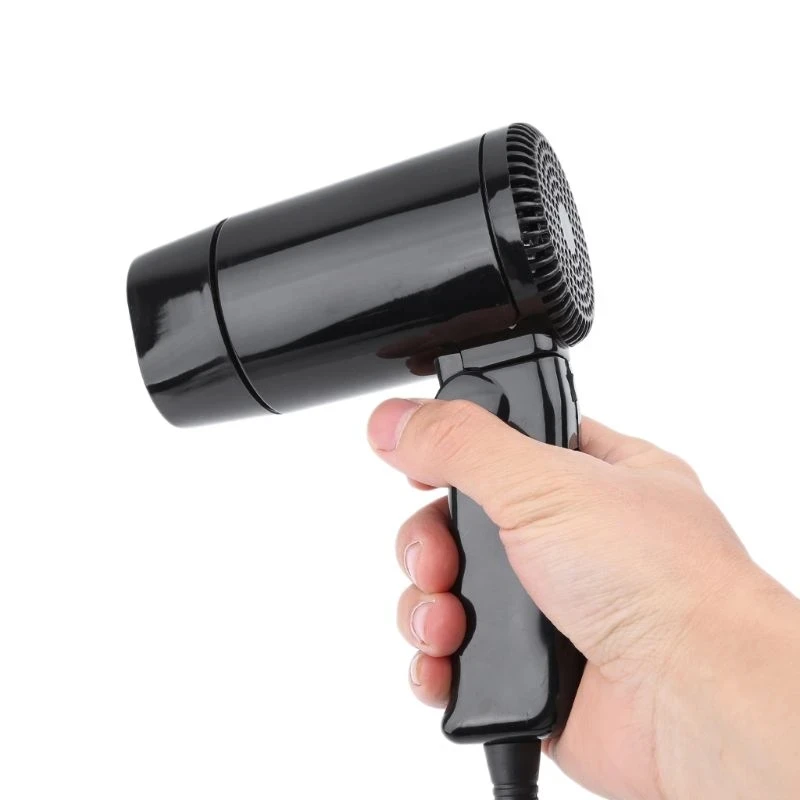 

Portable 12V Car-styling Hair Dryer Hot & Cold Folding Blower Window Defroster For Camping, Festivals, Caravan, Motorhome