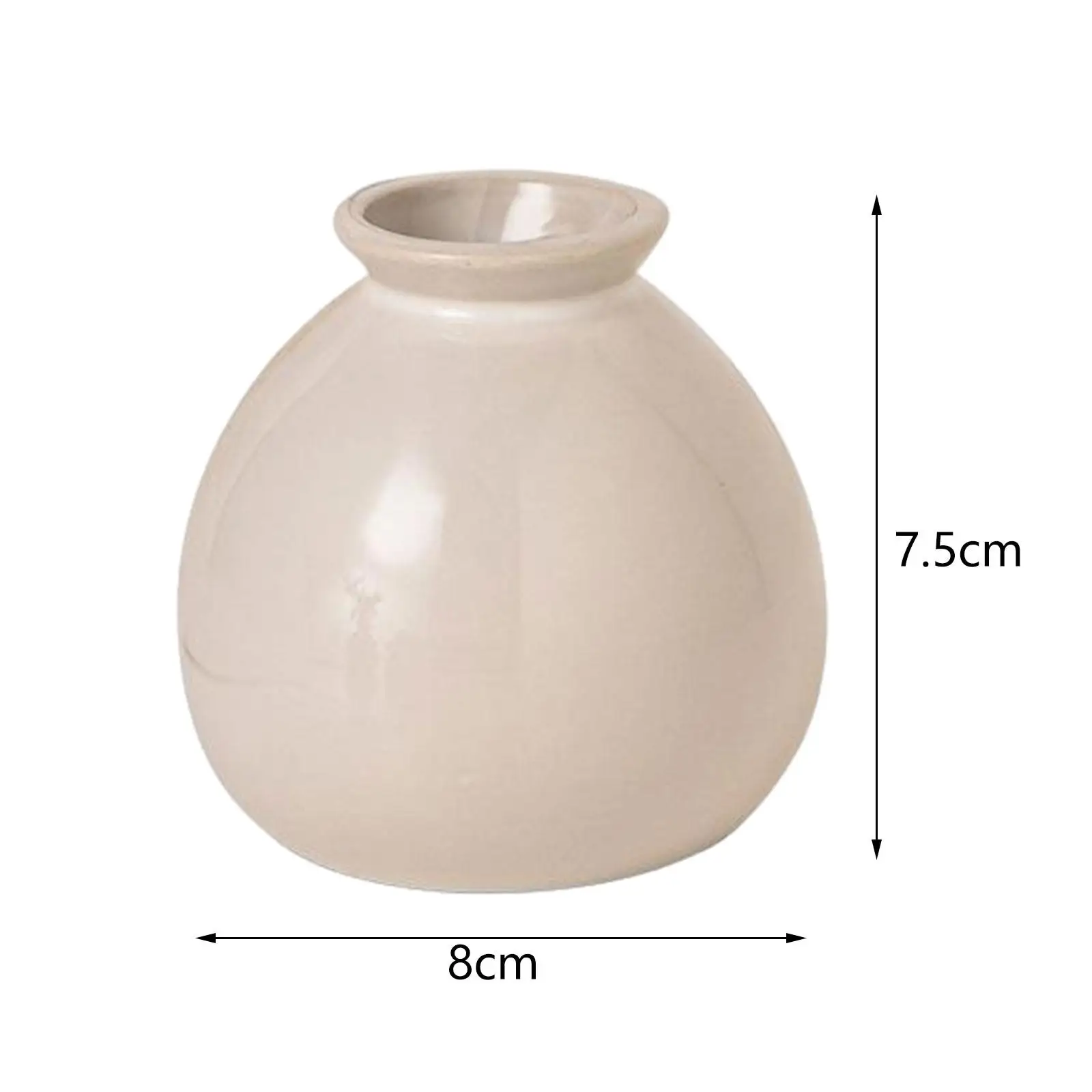 Mini Ceramic Flower Vase Elegant Decorative Vase for Office Entrance Party