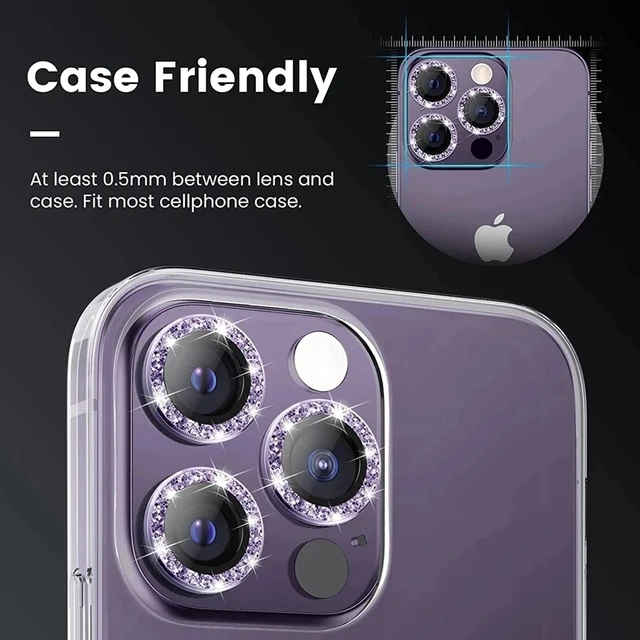 Vidrio Protector de lente de cámara de Metal para iPhone 15, 13, 14 Pro  Max, película protectora de cámara para iPhone 14 Plus, 15 Pro, 15 Pro Max,  tapa de lente - AliExpress