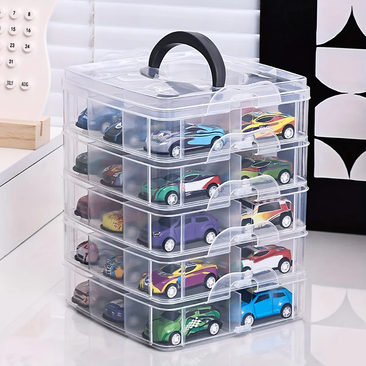 1pc Transparent and Minimalist Toy Storage Box, Dustproof and Moisture-Proof, Jewelry, Earrings, Portable Storage Box
