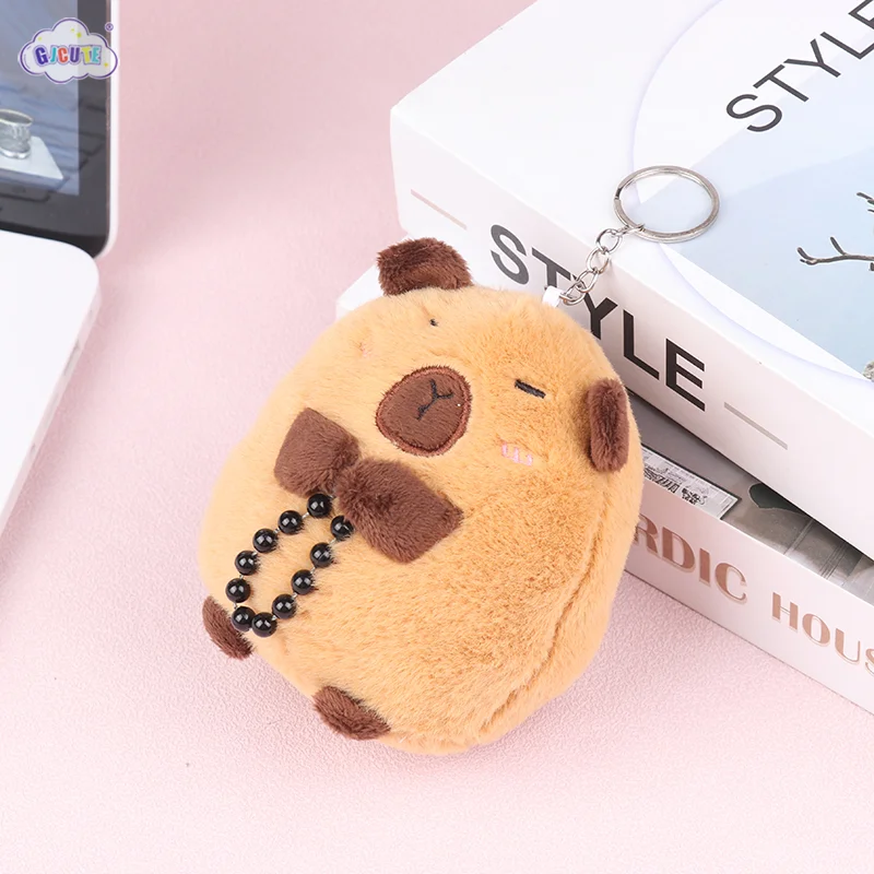 

Новинка, мультяшная плюшевая кукла капибара, мягкие игрушки-животные, милый плюшевый брелок, подвеска для сумки