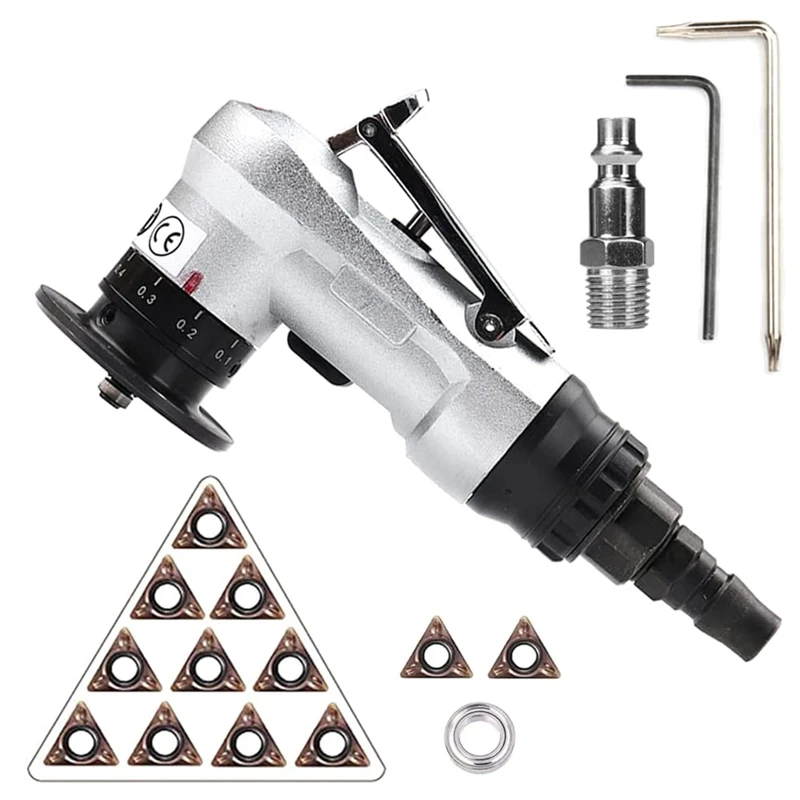 Set Di Smussatrici E Lame Sostituibili Strumento Di Smussatura Pneumatica Lineare Manuale A 45 Gradi Per La Rifilatura Dei Metalli