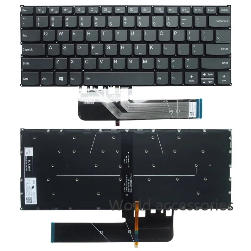 

Новая клавиатура США с подсветкой для Lenovo Flex 6-14IKB 6-14ARR Yoga 530-14IKB 530-14ARR Yoga 730-13IKB 730-13IWL 730-15IKB