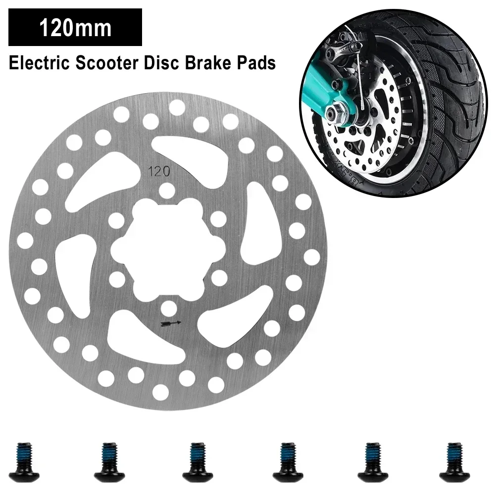 120mm 6 Hole Disc Brake for Electric Scooter Rotor Brake with Screws Scooters Disc Brakes Stainless Steel Rotor Parts
