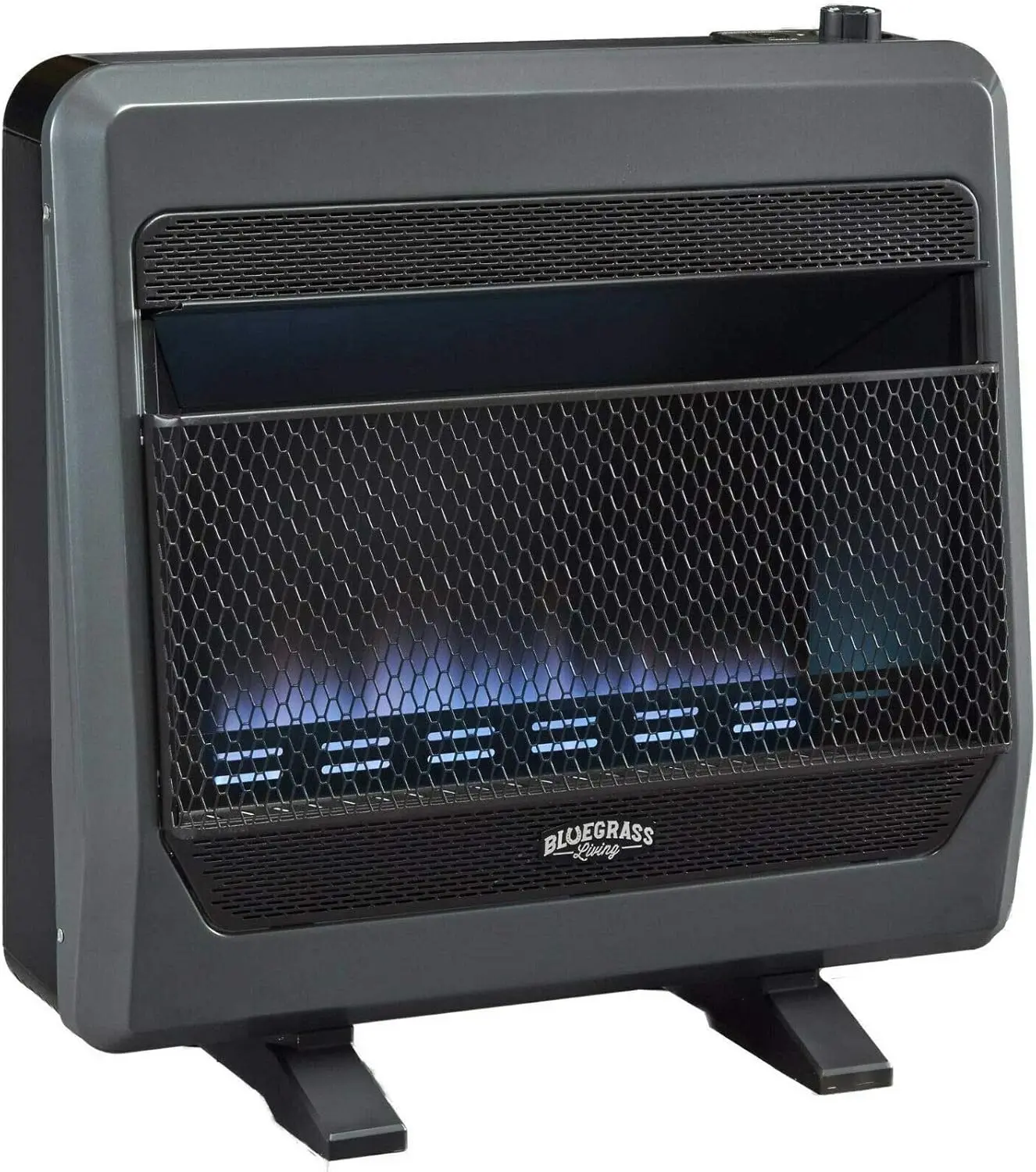 B30TPB-BB Ventless Propane Gas Blue Flame Space Heater with Thermostat Control, 30000 BTU, Heats Up to 1400 Sq. Ft., Includes