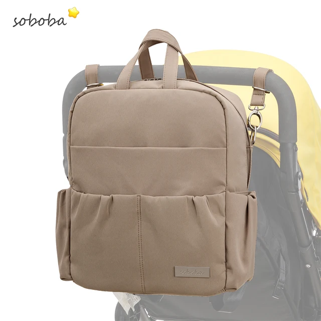 Soboba Waterproof Mommy Diaper Backpack Multi-functional Large Capacity Light Diaper Bag for Quick Outing Travelling Nappy Bags 4