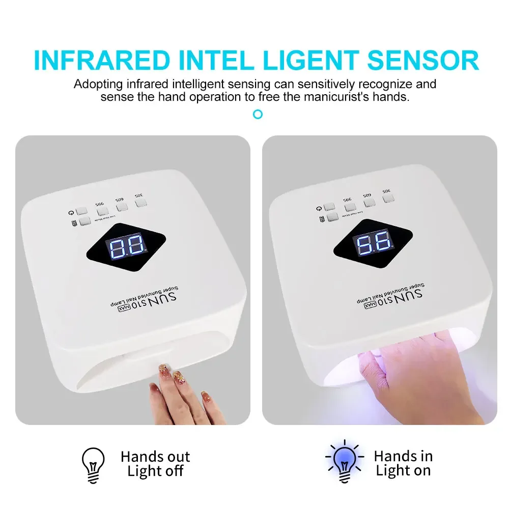 올인원 120W 브러시리스 매니큐어 먼지흡입기 충전식 UV LED 네일 램프 디자인