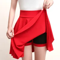 2025 Flared Skirts Women's Basic Shorts Skirt Fashion Versatile Black Casual Mini Skater Medium Pleated Fluffy Skirt Plus Size - Image 3