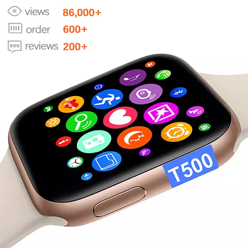 Smartwatch New Arrivals 2021 2022 Reloj Intezuididntes Band t 500 i Iwo Series 5 6 Plus Pro Monitor with Play Smart Watch T500 |