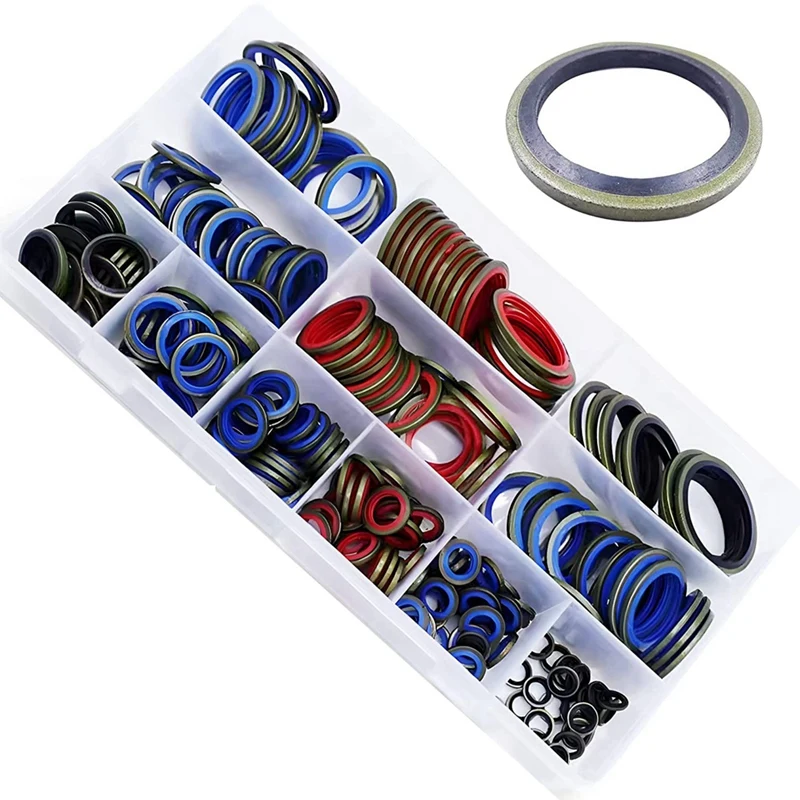 

Sealing Washer Rubber Assorted Sealing Gasket Set Oil Drain Plug Seal O Ring Kit Sealing Washer