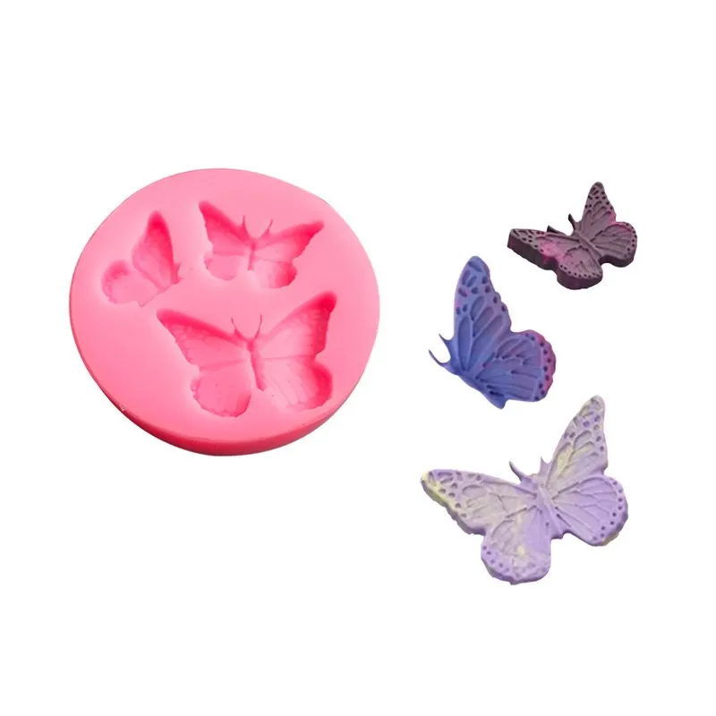 

3 Butterfly Silicone Mold Fondant Cake Dessert Pastry Cookie Pudding Chocolate Decoration Kitchen Accessories Room Baking Tools