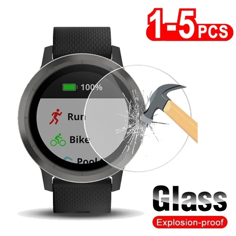 Youniker 3 Pezzi Vetro Temperato Per Garmin Vivoactive 3, Pellicola Protettiva 9H Anti-graffio E Anti-impronta - 5