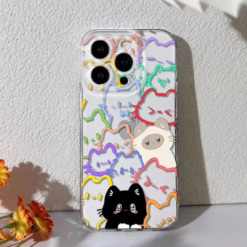 Stylish Black Cat Phone Cases