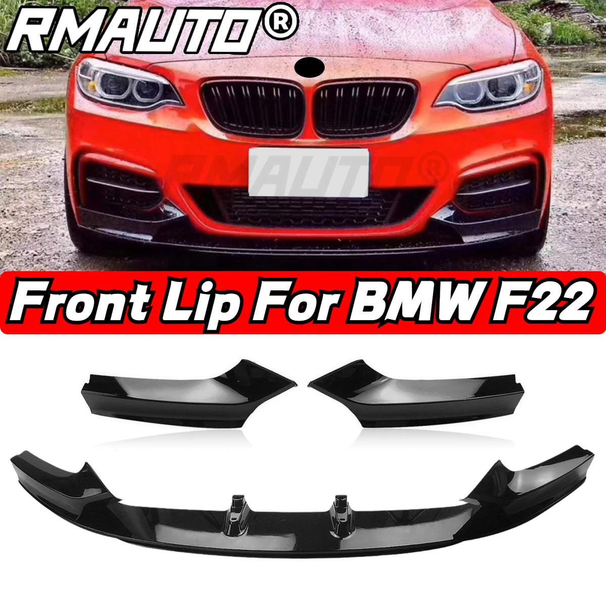 Rmauto Car Paraurti Anteriore Spoiler Lip Splitter Guard Grembiuli Cover Body Kit Per Bmw Serie 2 F22 F23 2014-2021 Accessori Auto